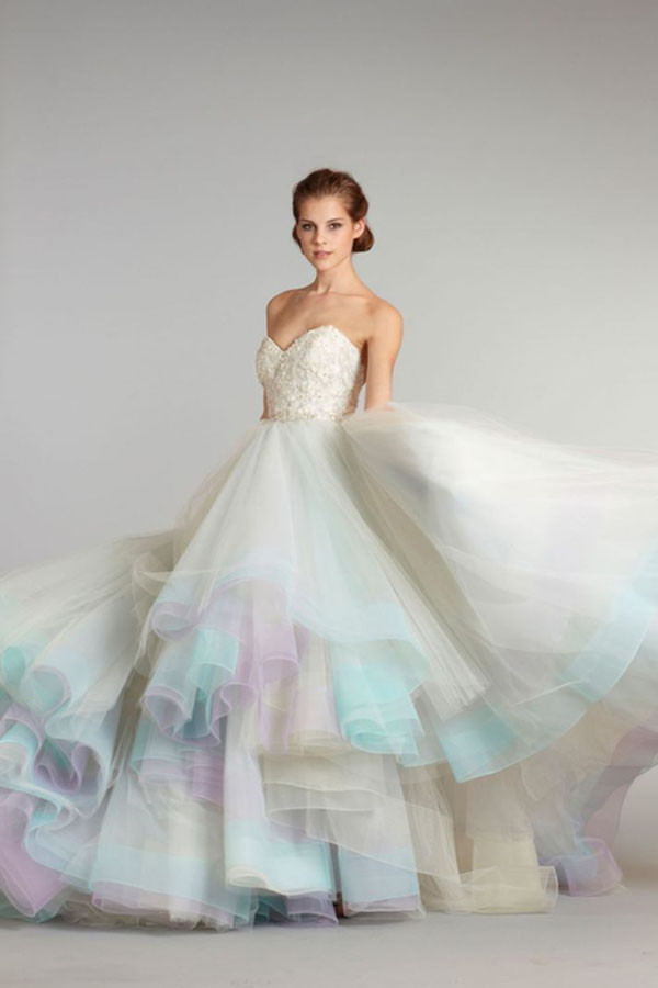 Pretty Pastel wedding dress