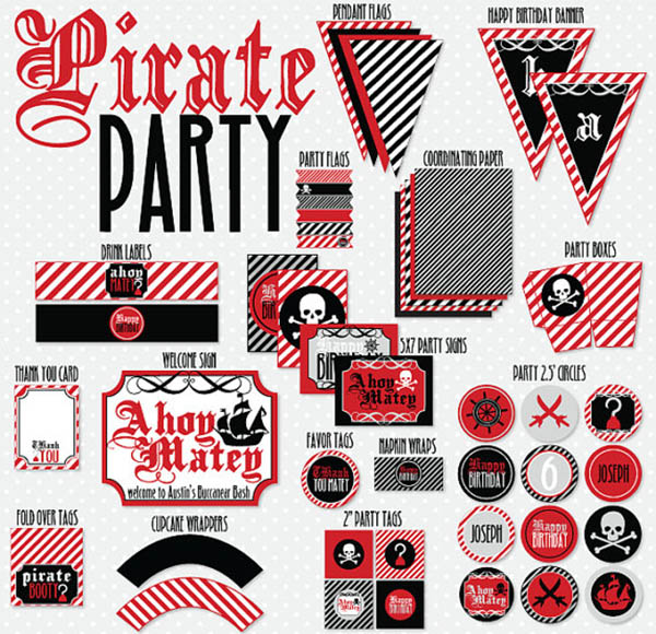 Awesome pirate party printables!