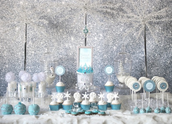Beautiful Frozen Birthday Party Dessert bar