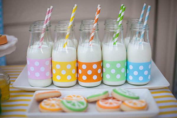 Colorful milk ideas