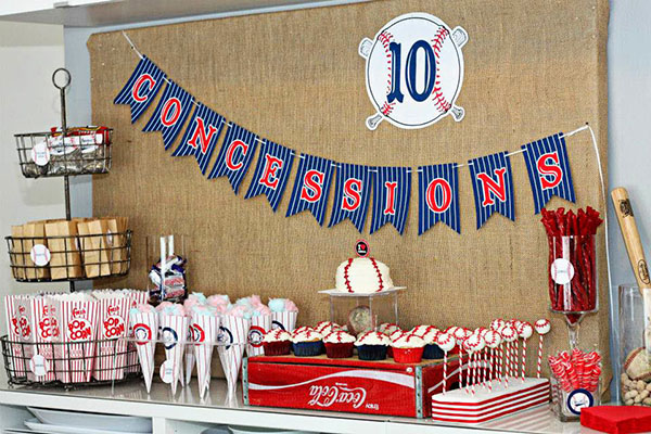 Cute Concession stand at a baseball party