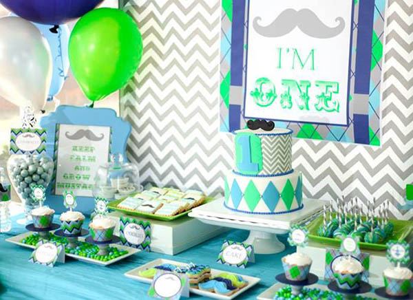 Cute Little man 1 year old birthday party