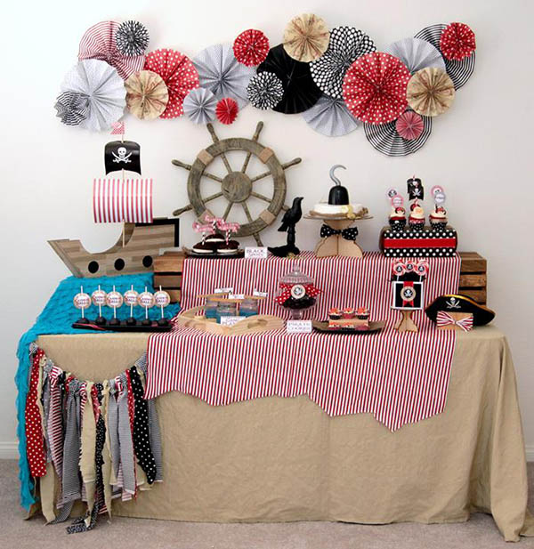Love this vintage shabby chic pirate party