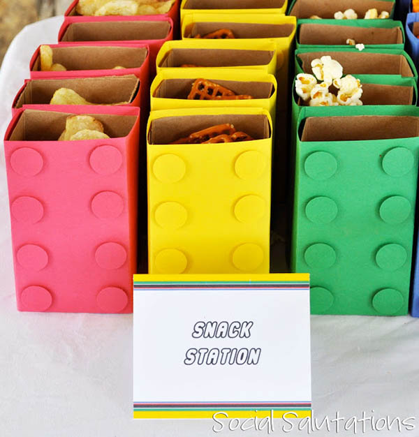Lovely Lego Party snack ideas!