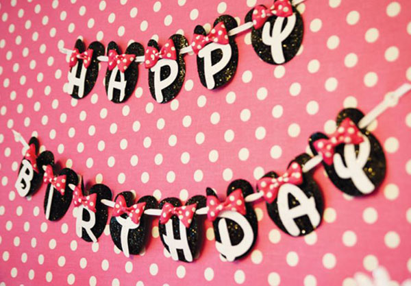 Minnie Mouse Happy Birthday banner- The Cutest!