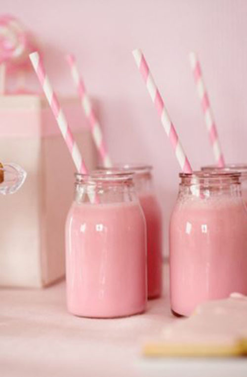 Strawberry milk party drinks