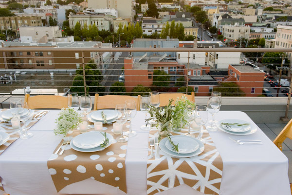 Cute Rooftop dinner party