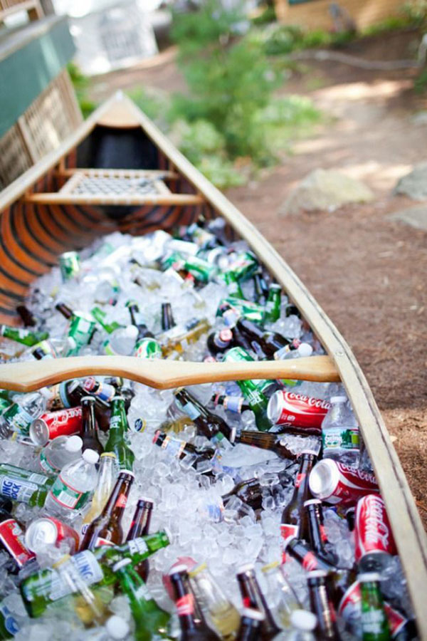Serve drinks out of a boat- such a cool idea!