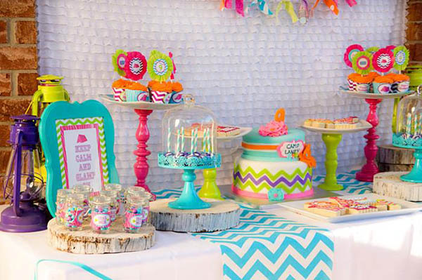 Colorful glamping party!
