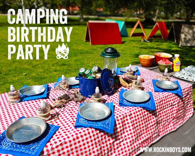 Cool Camping Birthday Party From Rockin Boys