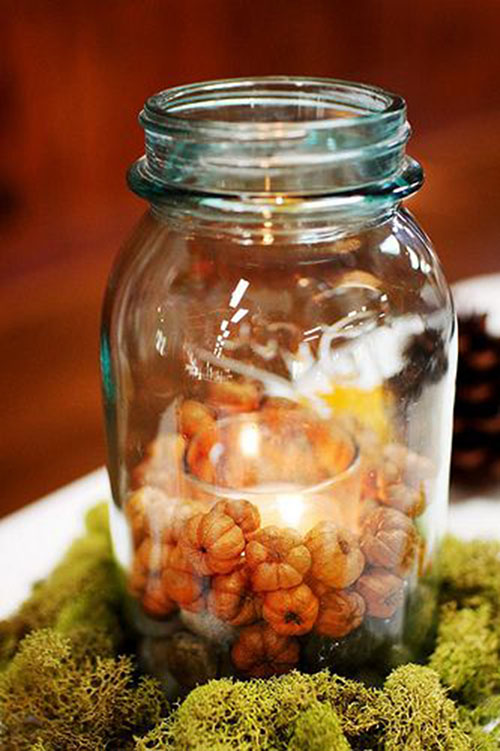 Love this Fall mason jar decor