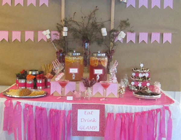 Lovely Glamping Party with tons of pink!