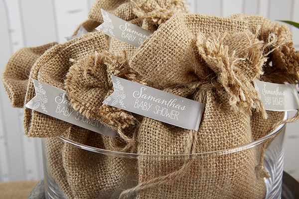 burap favors for rustic baby shower