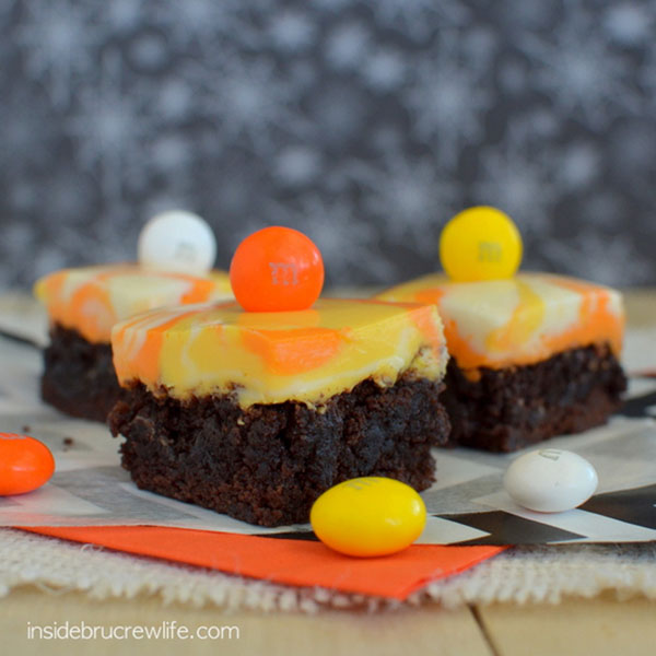 Candy Corn Brownies For Halloween!