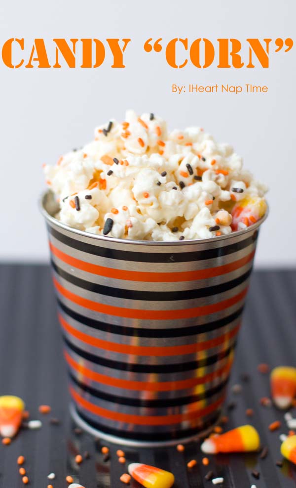Candy Corn Popcorn For Halloween!