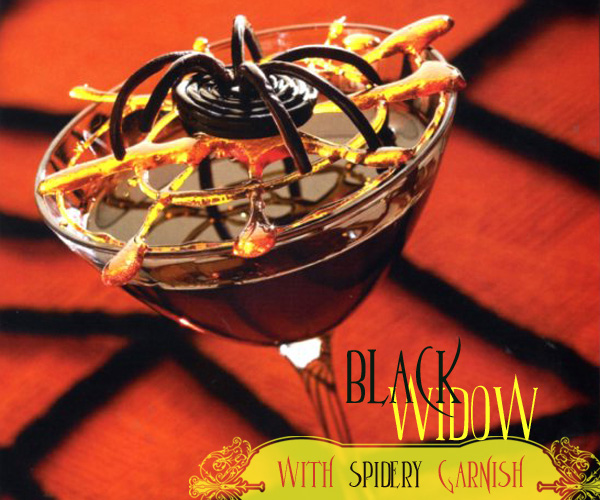 Creative Halloween spider martini