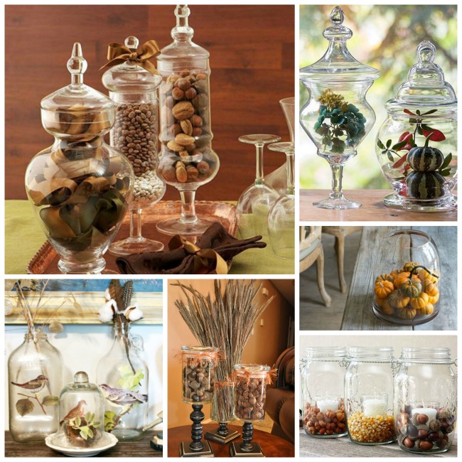 Fall Filled Apothecary Jars