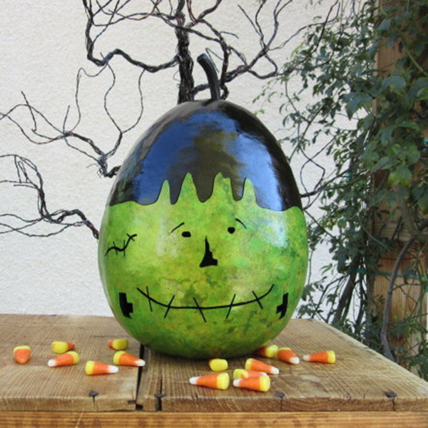 Fun Frankenstein Painted Pumpkin!