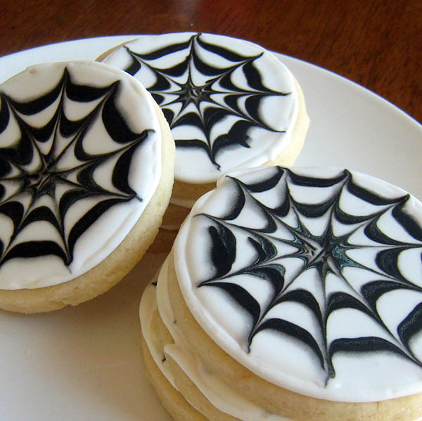 Halloween Spider web cookies