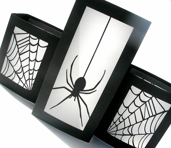 Love these Spider Luminaries For halloween