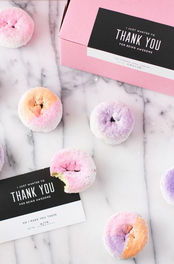 Adore these colorful mini doughnuts