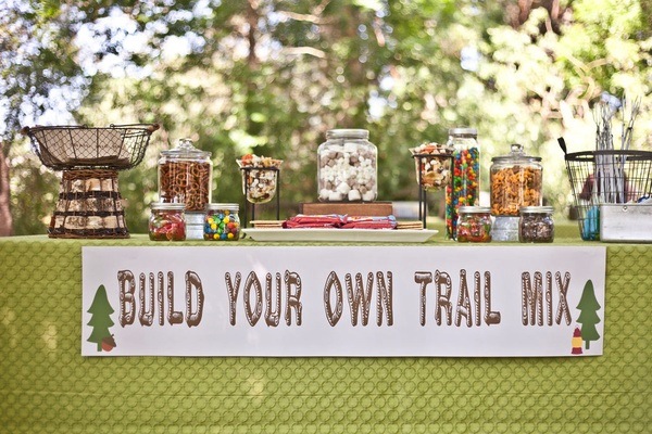 Build your own trail mix bar - A girl and a glue gun