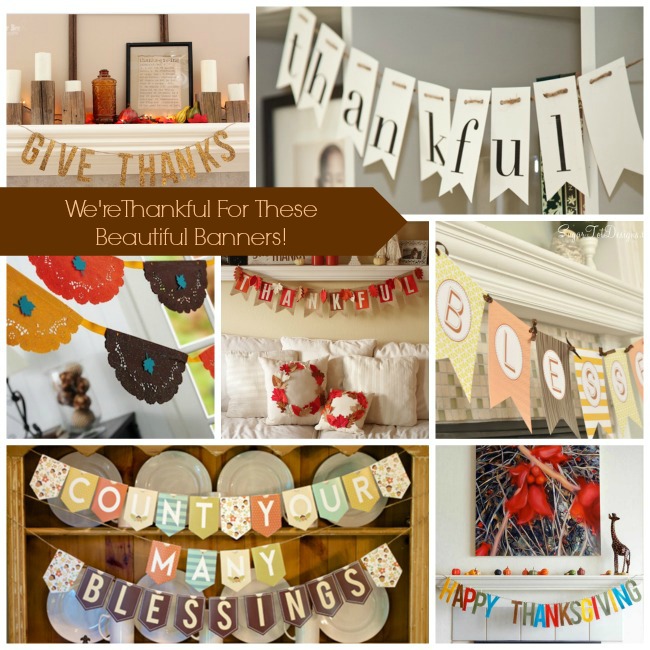 DIY & Free Thanksgiving Banners! -B. Lovely Events