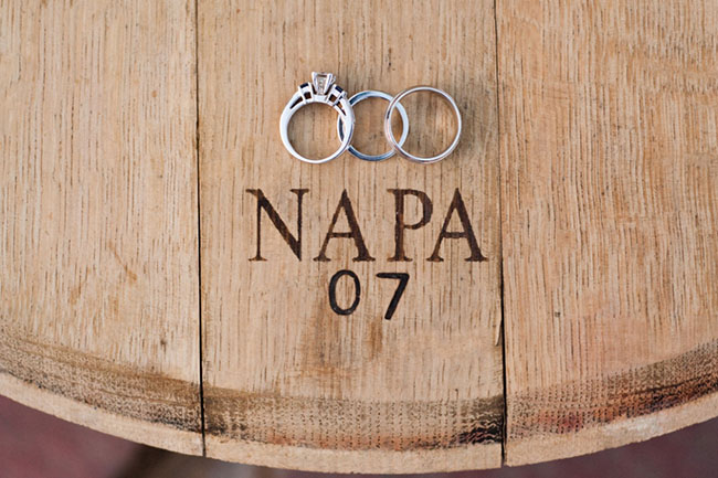 Winery Wedding Ring Shot