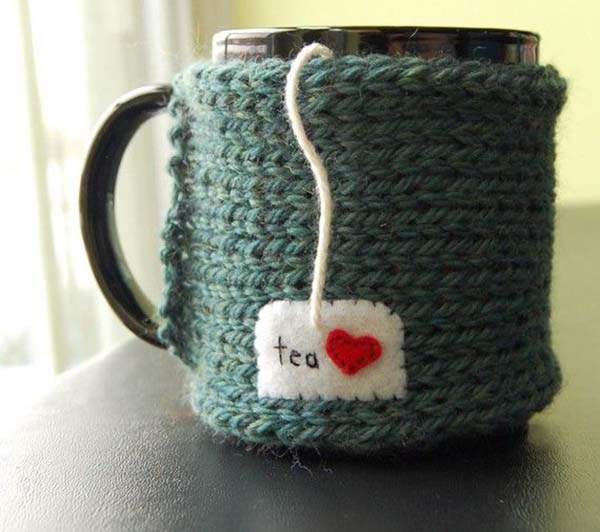 Adorale i heart tea sweater mug
