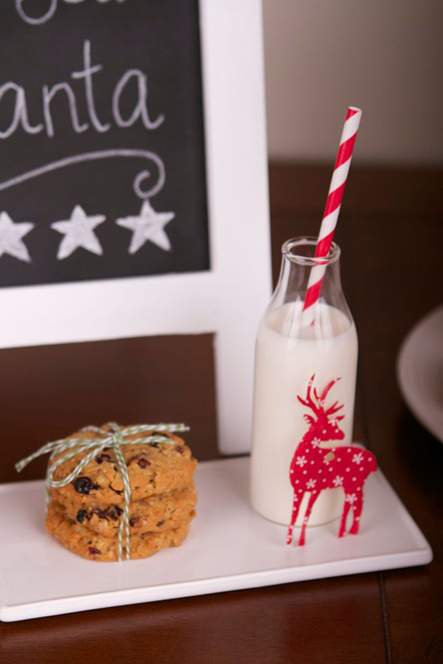 Amazing Milk and cookie set up for Santa