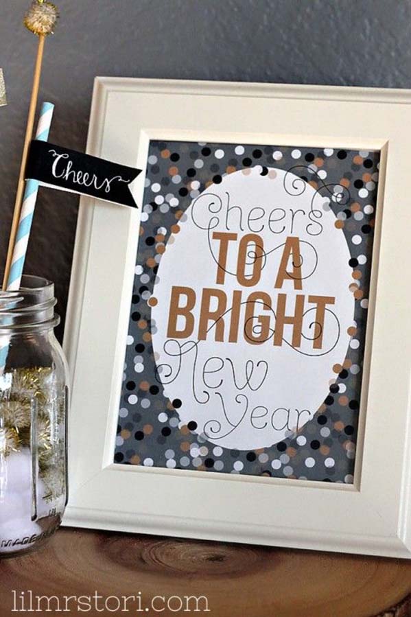 Cute & Free New years eve sign