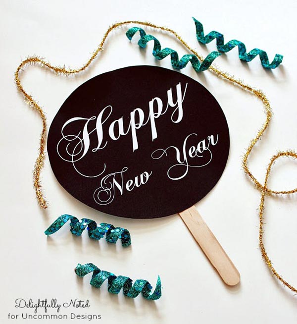 Happy New Year Free printable sign