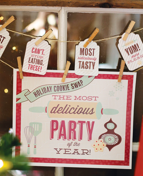Lovely Cookie Exchange Printables From Hostess With The Mostess