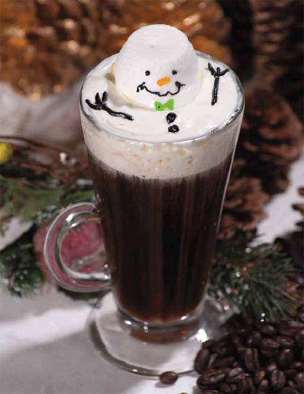 Melted Snowman Coffee For Christmas