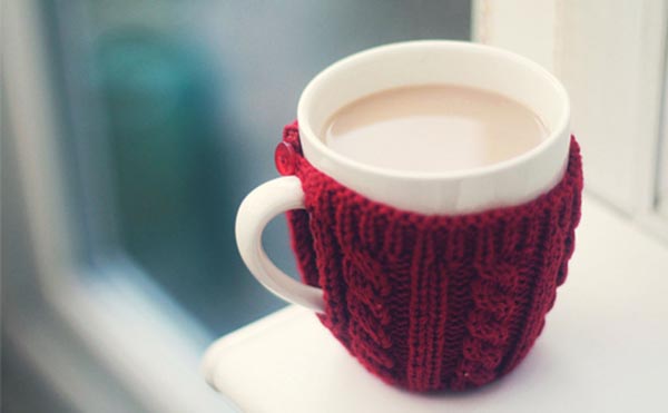 Warm and cozy sweater mugs