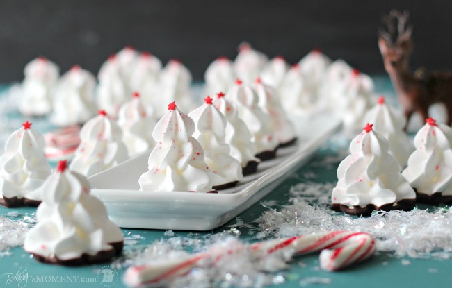 Yum Chocolate Peppermint meringue Christmas Trees!