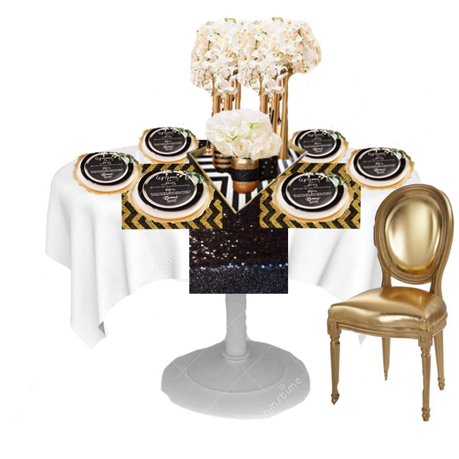 Black And Gold Modern Table