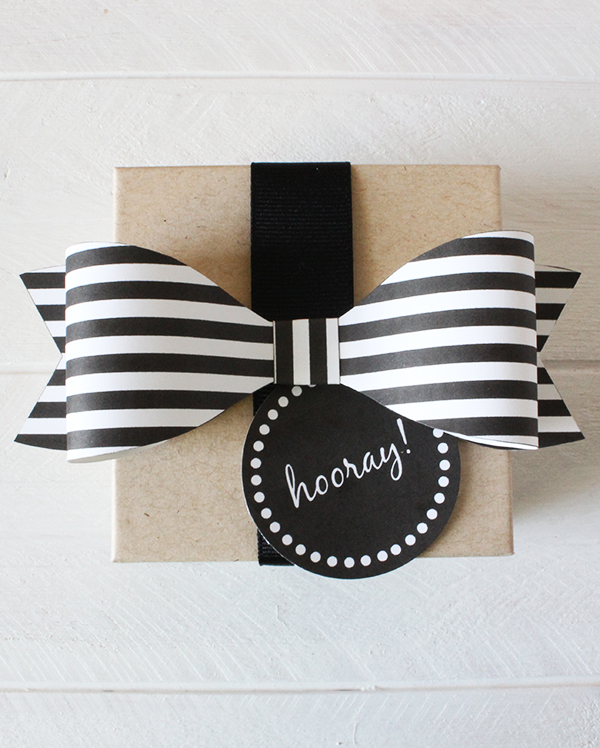 Black and white striped bow!