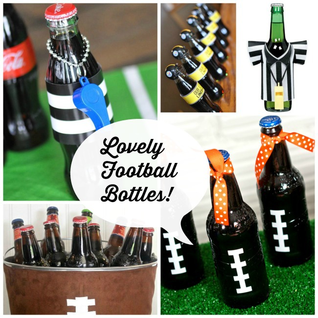 Lovely Football bottle ideas!