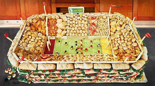 Snack Stadium with all of the fixins