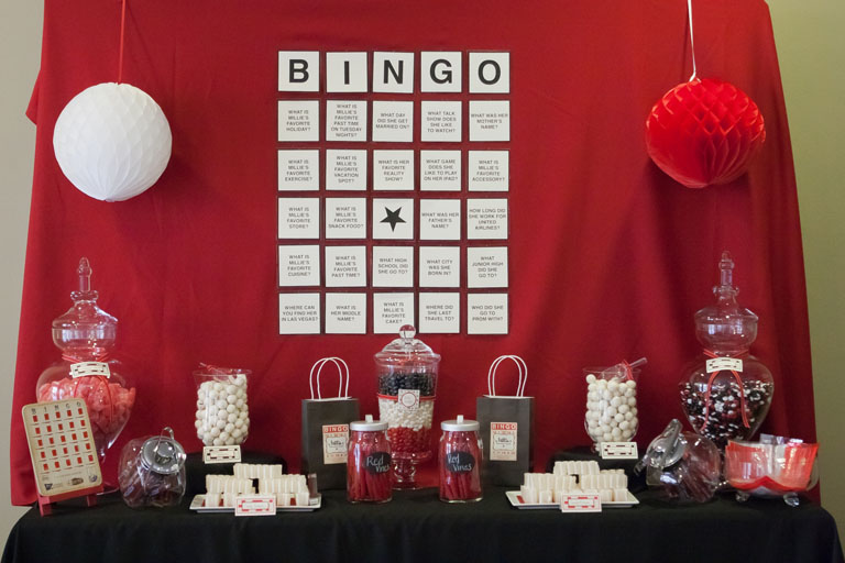 Bingo themed party- so cute