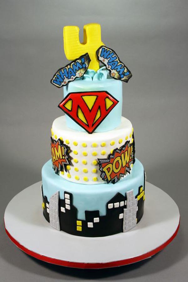 Boys Superhero Birthday Cake