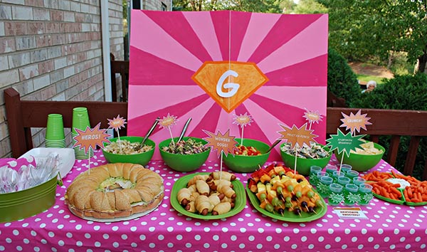 Cute Food ideas for girls superhero party