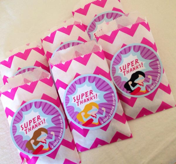 Girls Super Hero Party Favors