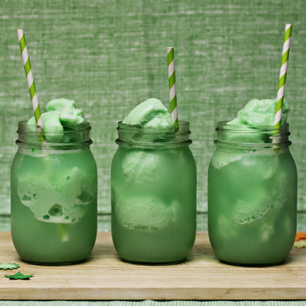 Lime Sherbert Dessert Drinks For St. Patrick's Day