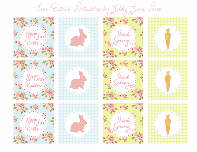Love this Spring and floral free printable set!