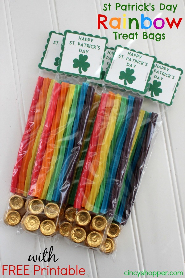 St Patricks Day Rainbow Treat Bags