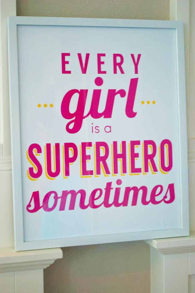 Superhero Girls party sign