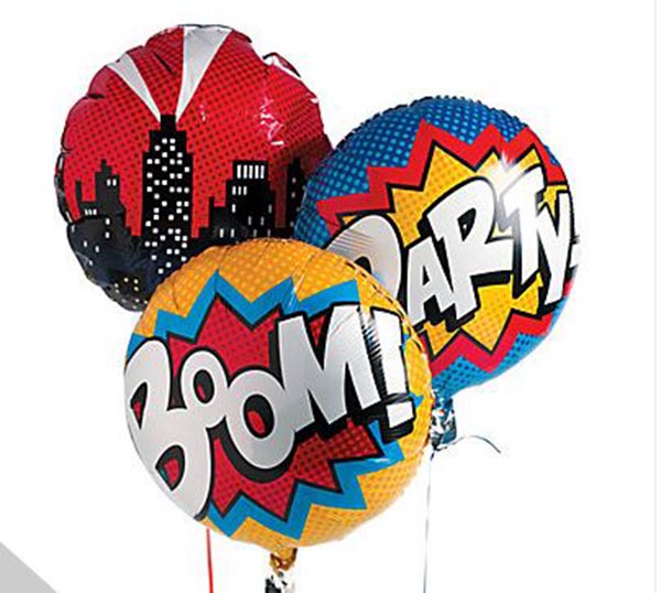 Superhero party balloons