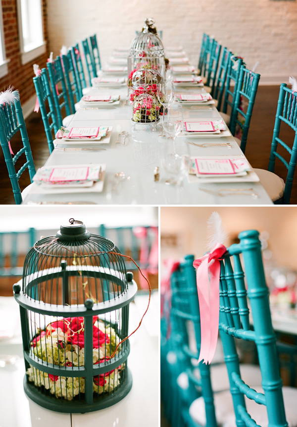 Nest baby shower guest tables